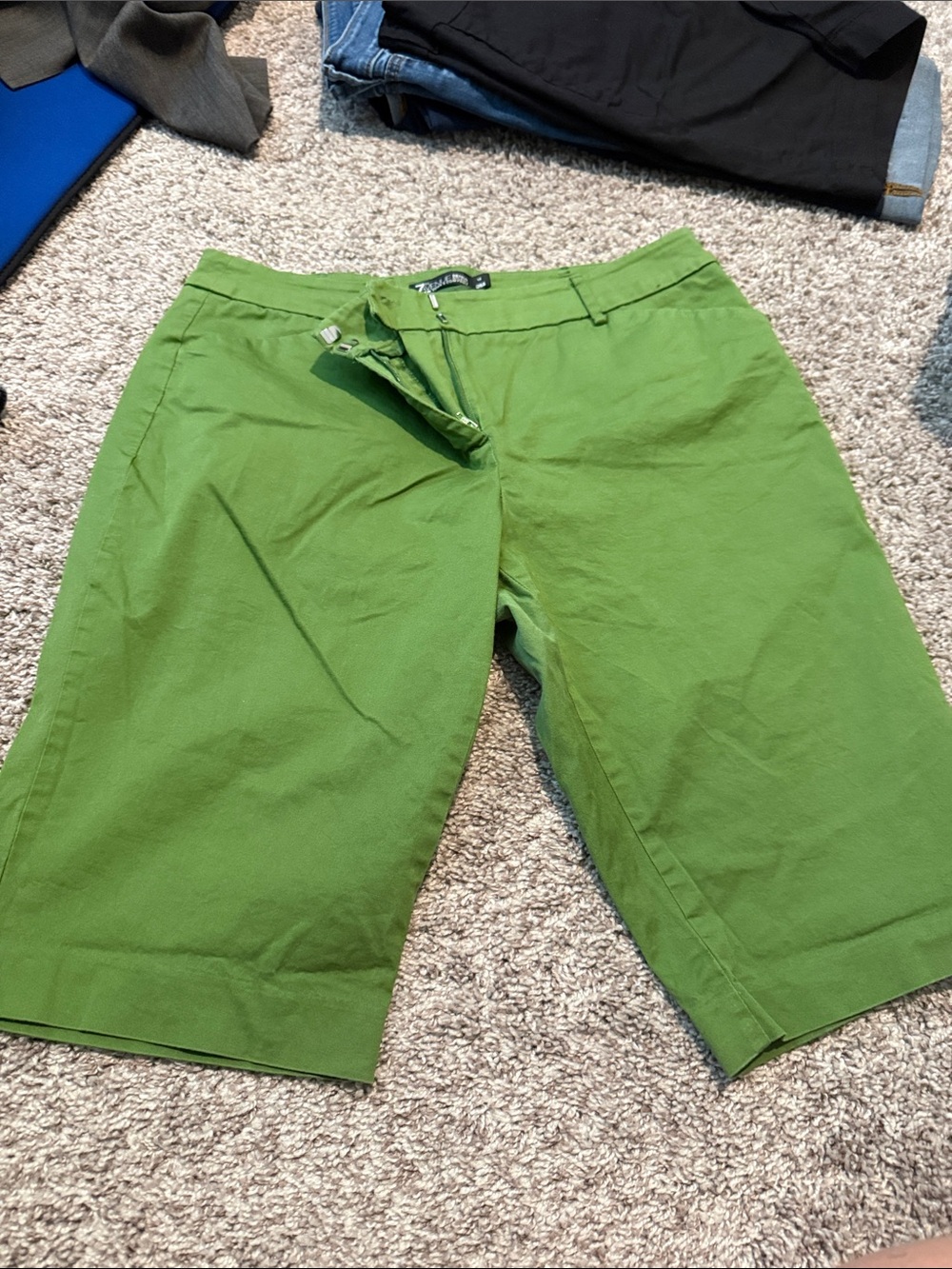 New York & Company Bright Green Bermuda Shorts